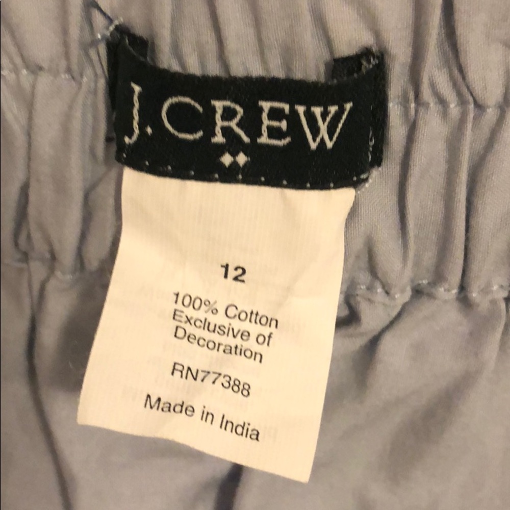 J crew skirt blue lace ruffle
